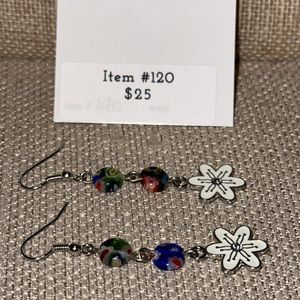 Unique Vintage Beaded Earrings #120 Handmade by Violette Grace